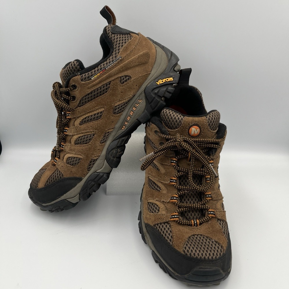 Merrill Moab 2 Vent Hiking Shoes Men's Size 8 Earth Brown Vibram Outsoles Mint